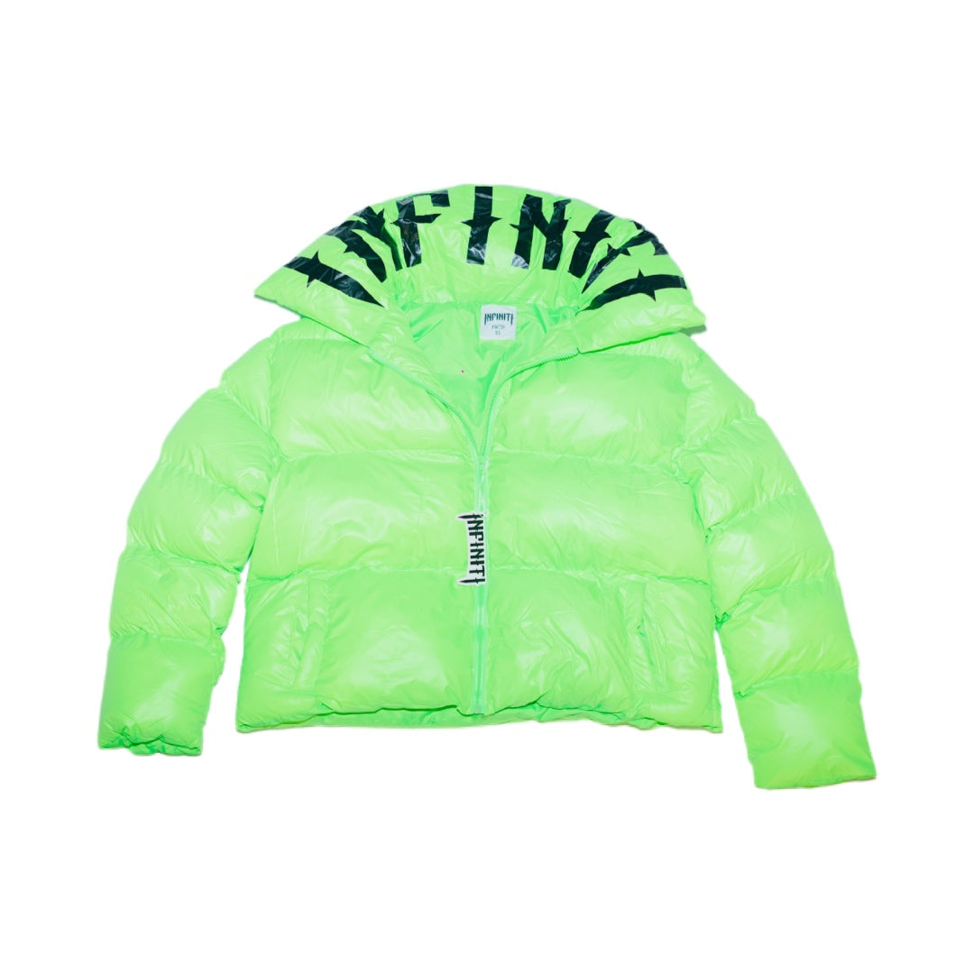 ‘INFINITI’ Cropped puffer