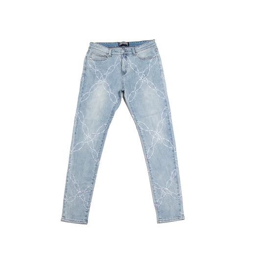 BARB WIRE BLUE DENIM