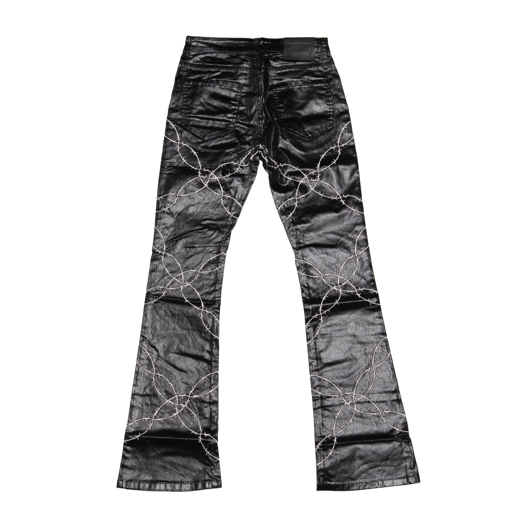 ‘INFINITI’ Barb wire wax jeans